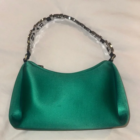 Alexander Wang Satin Shoulder Bag in Emerald Green - Picture 7 of 8